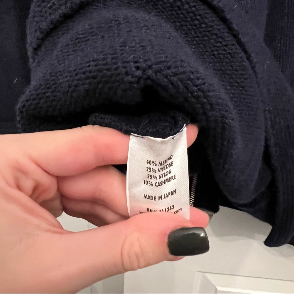 Adam Lippes Layered Navy Cardigan - Picture 6 of 9